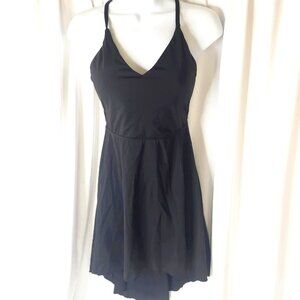 Halara Women's Size Small Black High Low Dress Open Back New